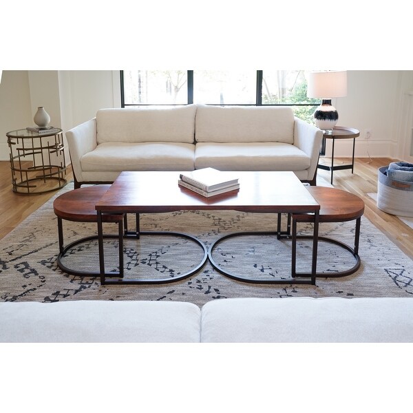 Posh Pollen Luton Coffee Table with Nesting Tables