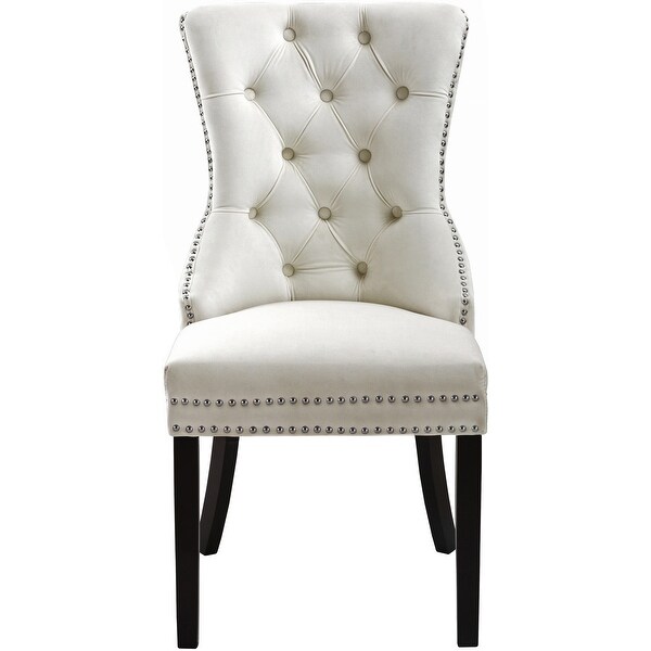 Nikki Cream Velvet Dining Chair (Set of 2)