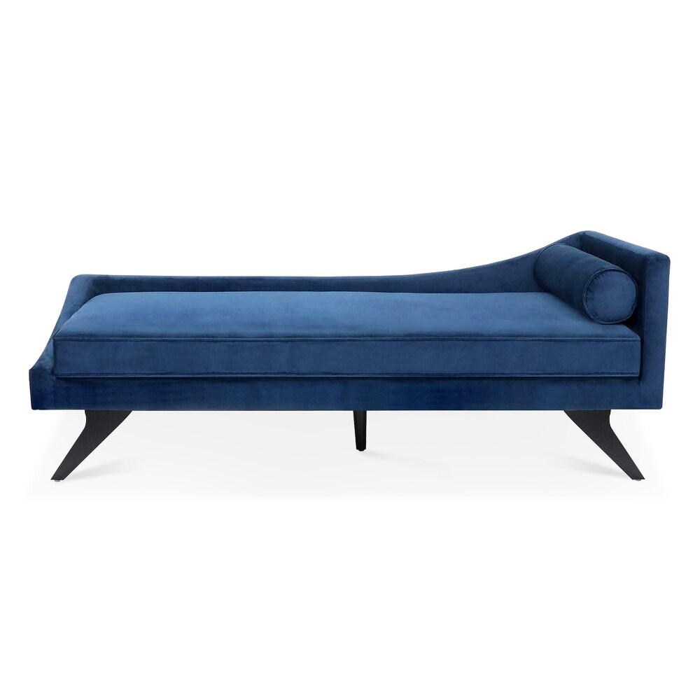 Right Square Arm Reclining Chaise Lounges with Rolled Accent Pillow