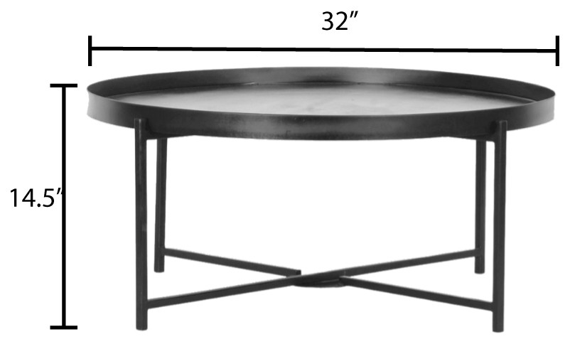 Surya Aracruz 14 quotH x 32 quotW x 32 quotD Coffee Table   Industrial   Coffee Tables   by Surya  Houzz