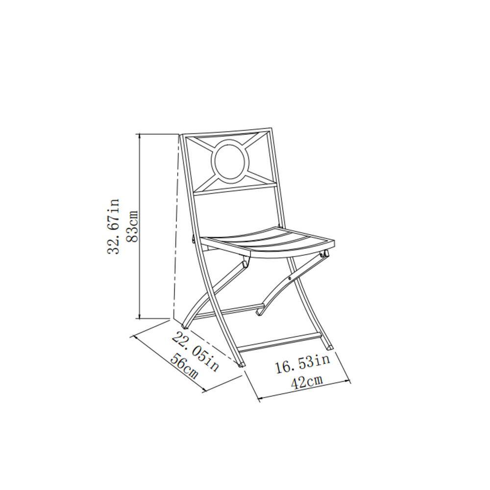 StyleWell Mix and Match Surf Folding Steel Outdoor Chair (2-Pack) FDS40113-2PKSF