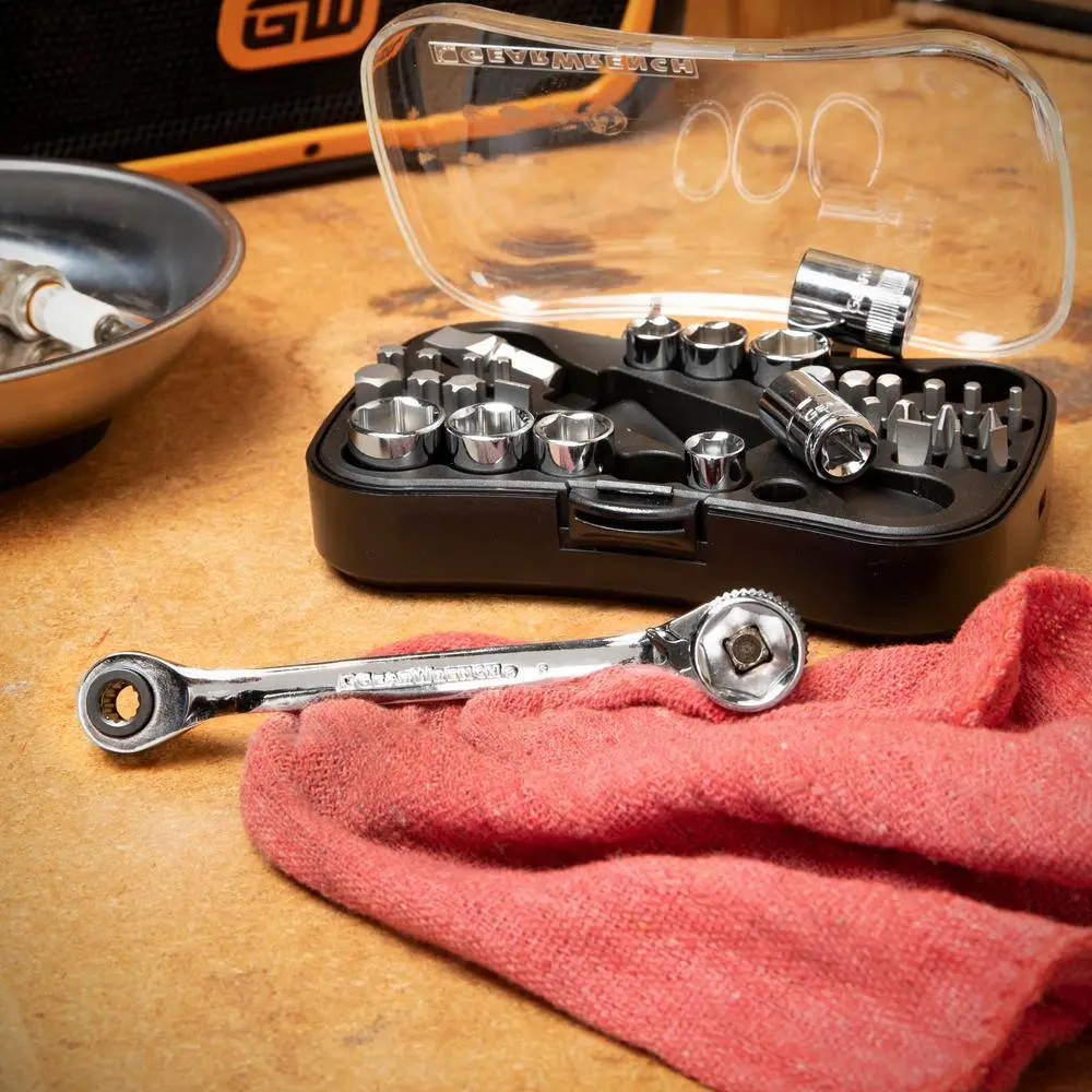 GEARWRENCH 14 in. Drive Micro Driver and Socket Set (35-Piece)