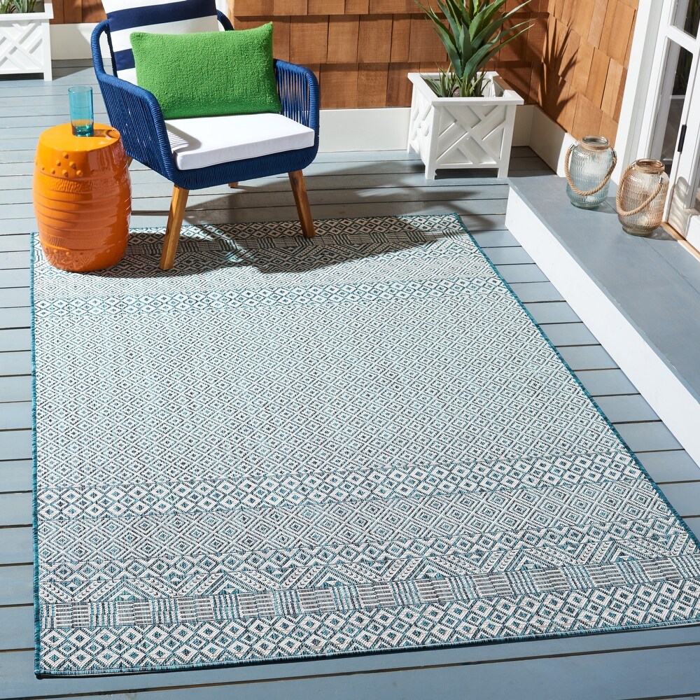 SAFAVIEH Courtyard Terezija Indoor/ Outdoor Waterproof Patio Backyard Rug