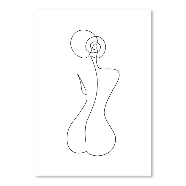 Americanflat Minimalist Single Back Line By Explicit Design Poster Art Print