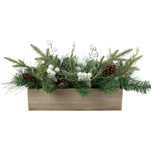 Mixed Pine With Pine Cones And Berries Christmas Floral Arrangement