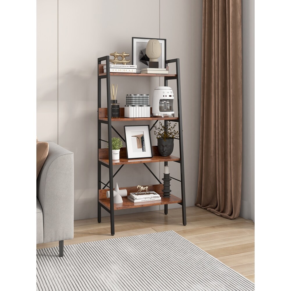 4 Layer Display Bookshelf Storage shelves Metal Frame