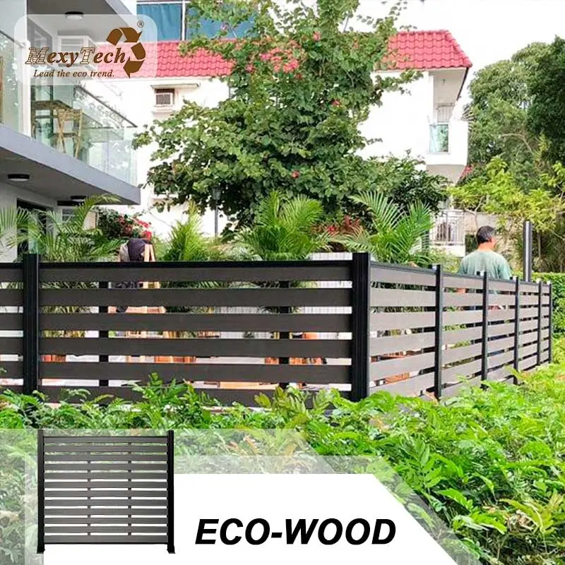 Low price Foshan factory supply mexytech   wood plastic composite fence   WPC fence panel