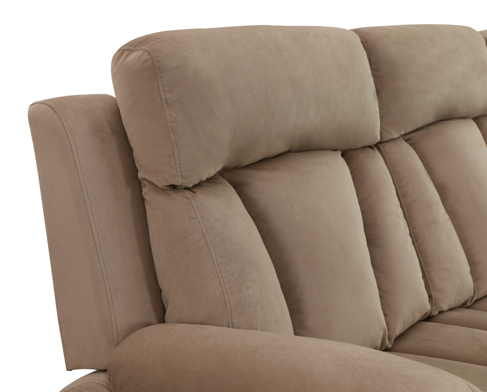 Axel Contemporary Microfiber Recliner Loveseat   Transitional   Loveseats   by Luxuriant Furniture  Houzz