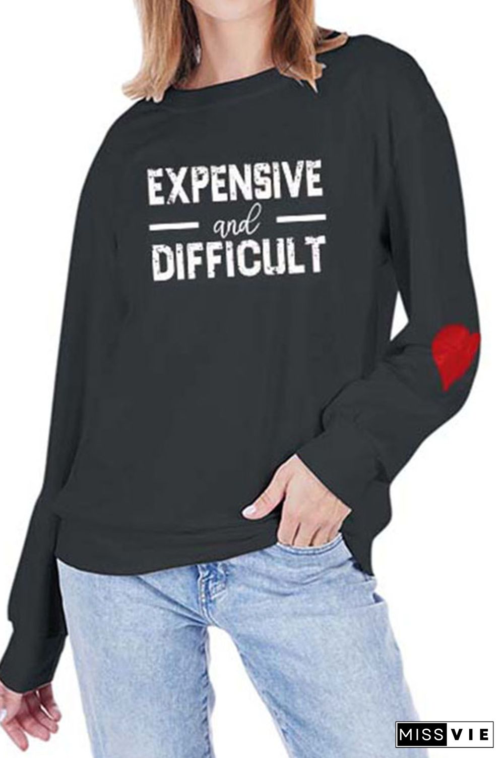 Expensive and Difficult,Valentines Day Classic Crew Sweatshirt Wholesale