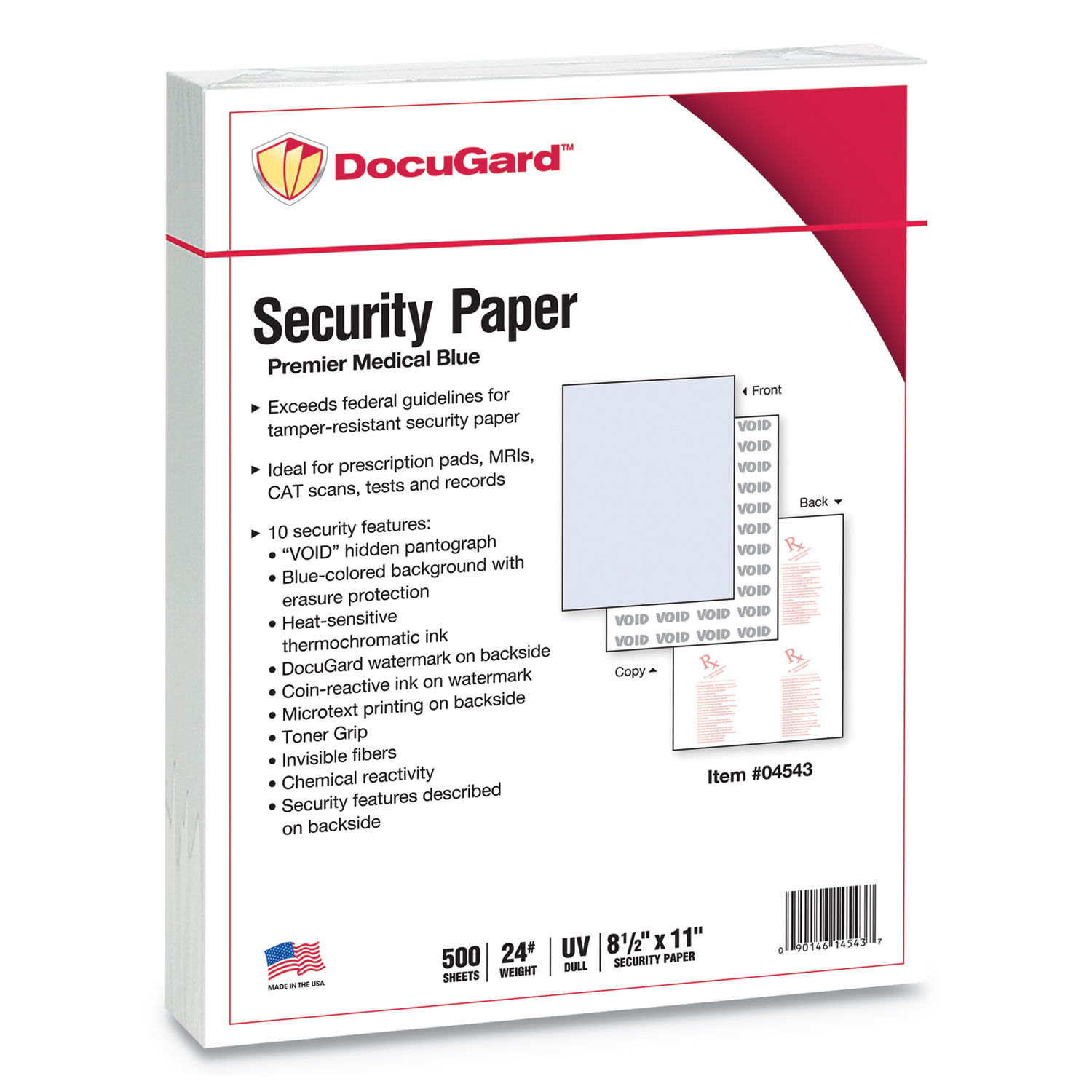 Medical Security Papers by DocuGardandtrade; PRB04543