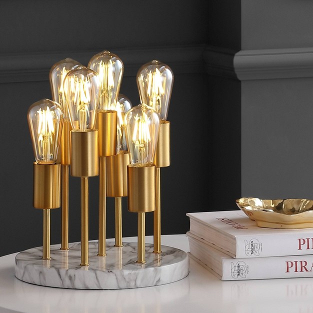 Metal Pleiades Modern Accent Lamp includes Led Light Bulb Gold Jonathan Y