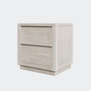 Soild Wood 2-Drawer Nightstand - - 37397297