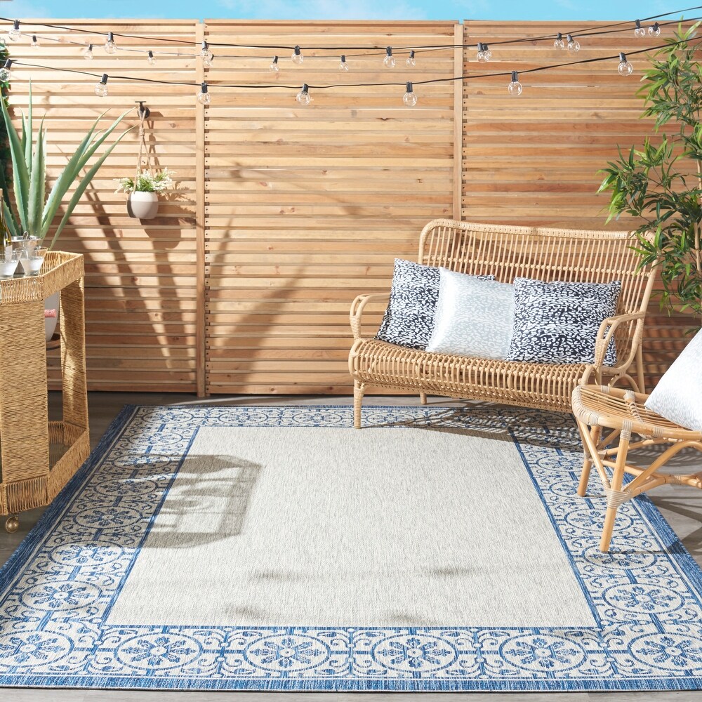 Nourison Garden Party Bordered Indoor/Outdoor Area Rug