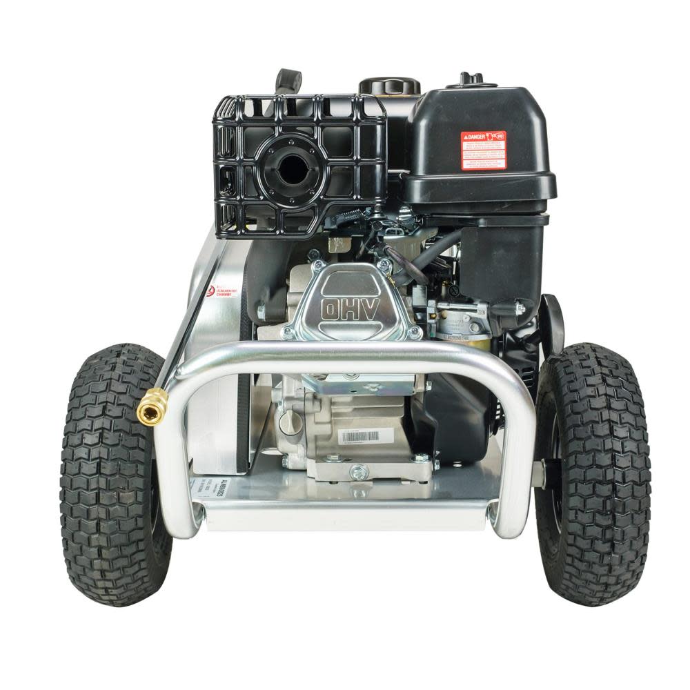 Aluminum Water Blaster 4400 PSI at 4.0 GPM SIMPSON 420 with AAA Triplex Plunger Pump Cold Water Professional Belt Drive Gas Pressure Washer (49-State) ;