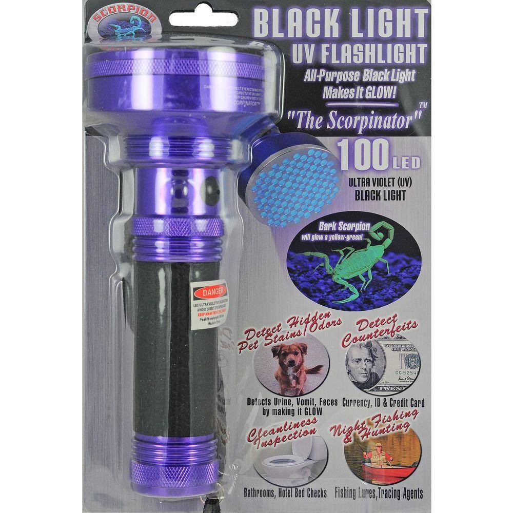 100 LED UV Scorpinator Blacklight Flashlight 900212