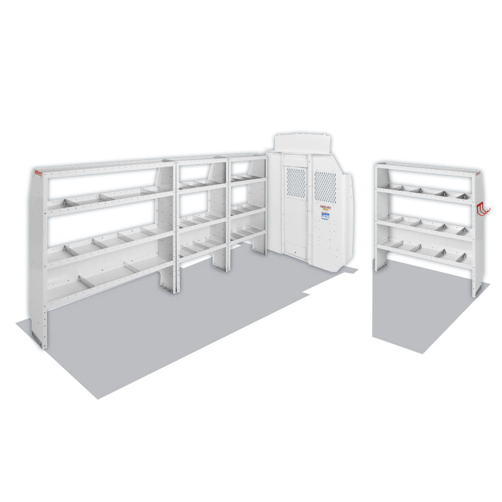 Commercial Shelving Package for High-Roof, 159 Inch Extended Inch Wheel Base RAM ProMaster Vans