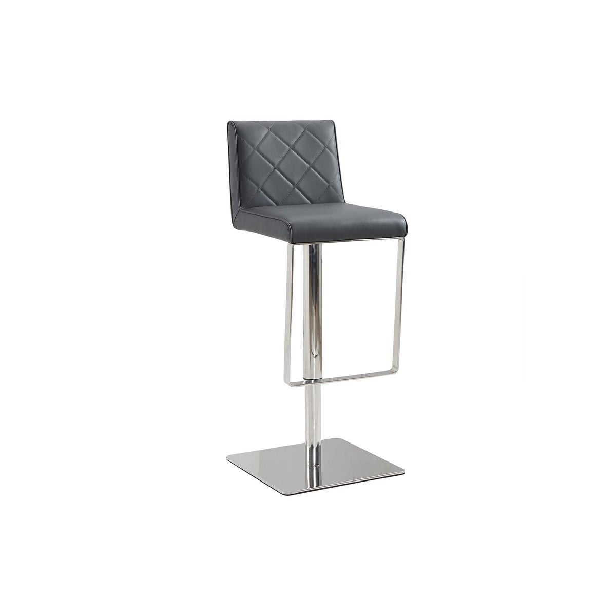 LOFT Gray Eco-leather w Stainless Steel Bar Stool by Casabianca Home