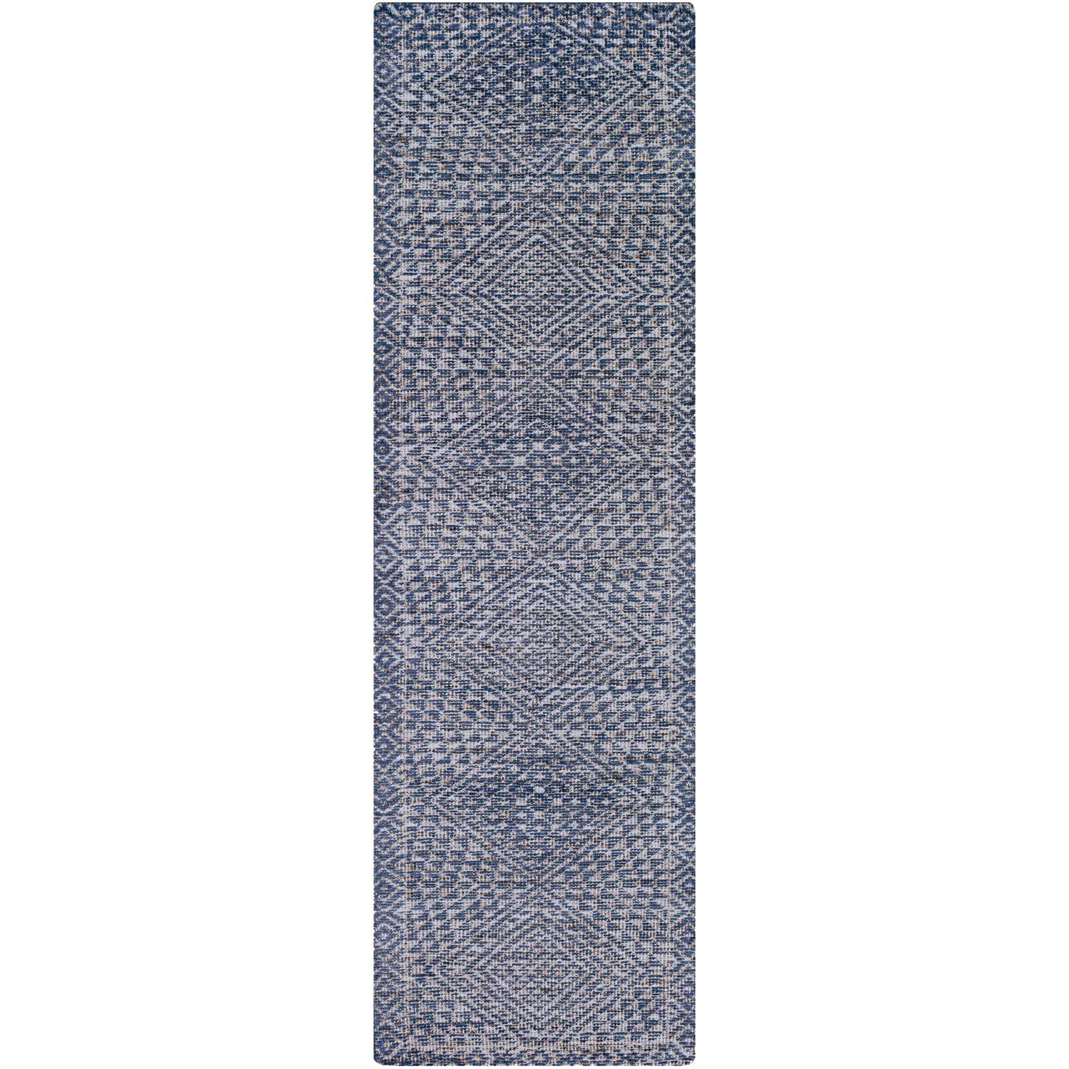 Livorno Hand Knotted Rug in Denim, White, Taupe