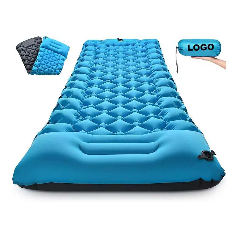 Aji Portable Storage Pad Bag Self Portable Air Bed Built In Pump Summer Sleeping Camping Mat Inflatable Mattresses