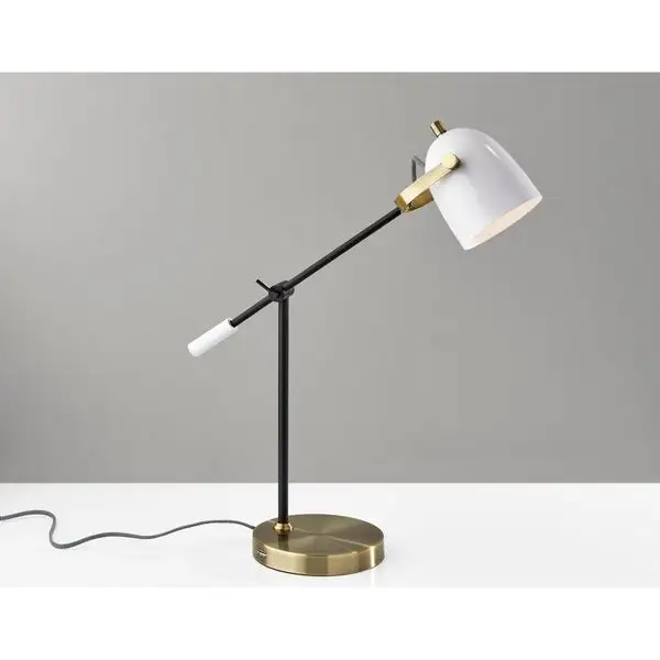 Carson Carrington Ylikainuu Antique Brass Desk Lamp