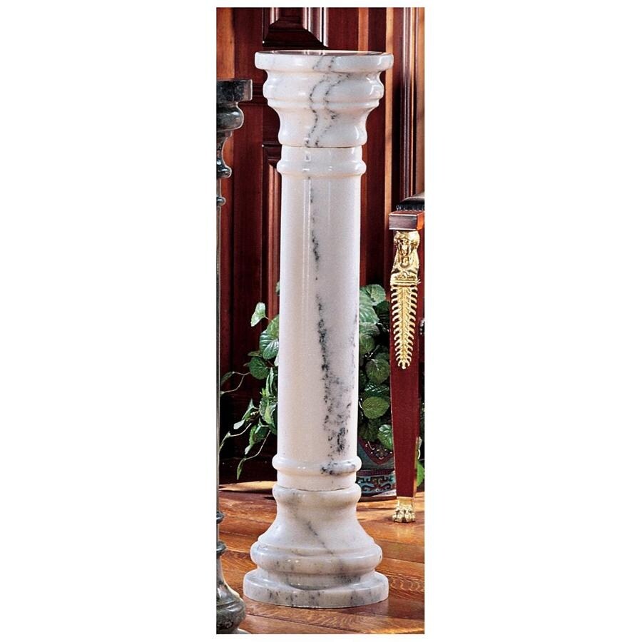 Design Toscano White Solid Large Marble Column