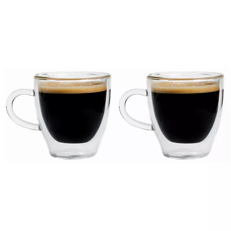 GROSCHE TURIN 2-Piece Double Wall Glass Espresso Cups