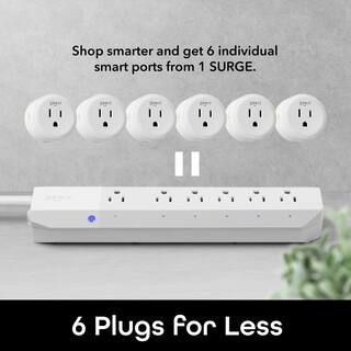 Geeni Surge 6-Outlet Smart Wi-Fi Surge Protector GN-SW003-199