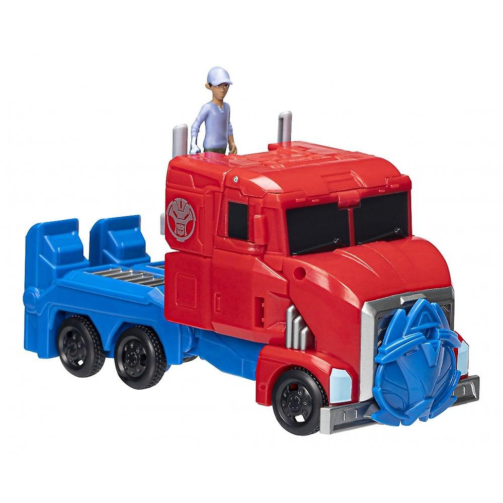 Transformers Optimus Prime and Robby Malto Spin Change EarthSpark Figure