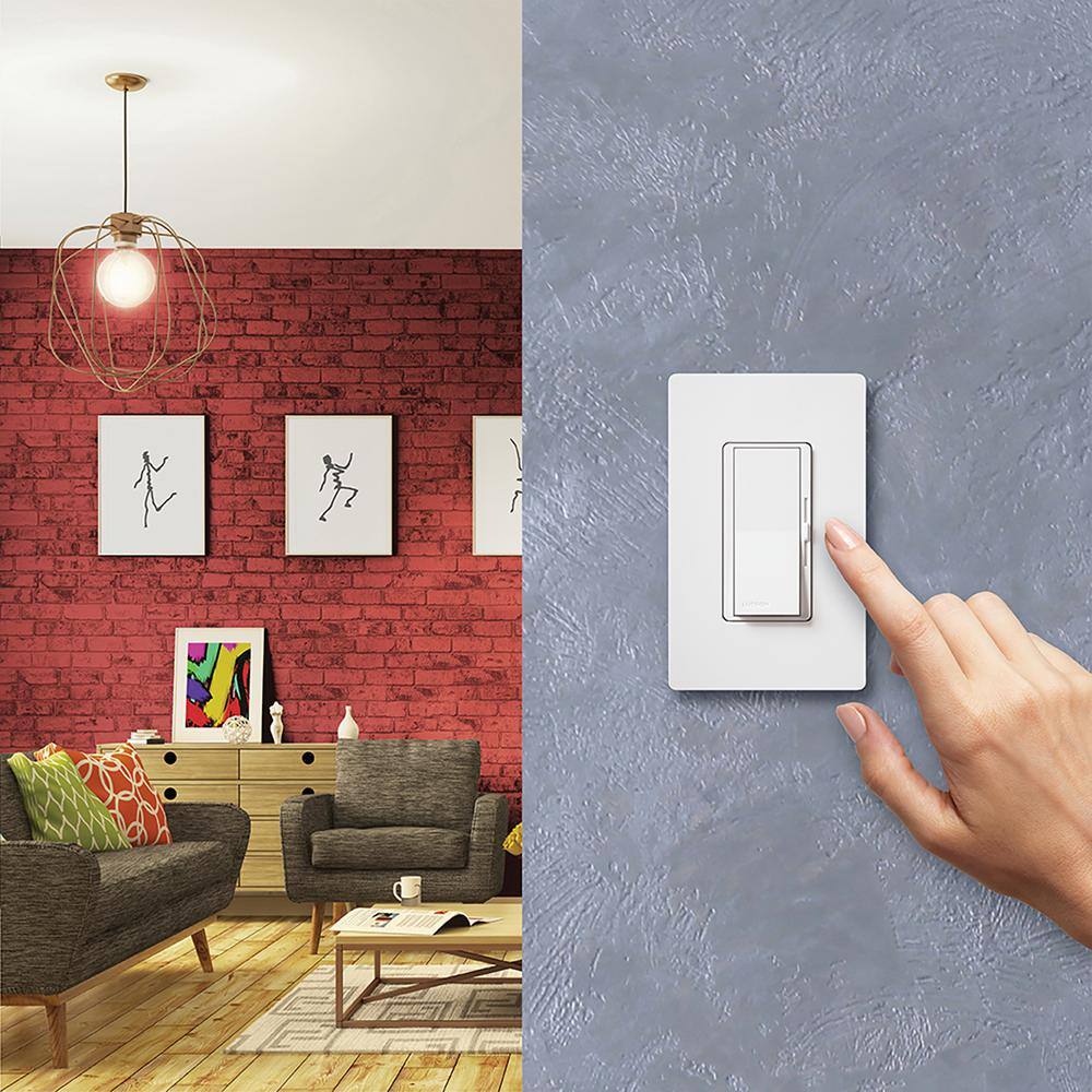 Lutron Diva Dimmer Switch for Electronic Low Voltage 300-WattSingle-Pole Gray (DVELV-300P-GR) DVELV-300P-GR