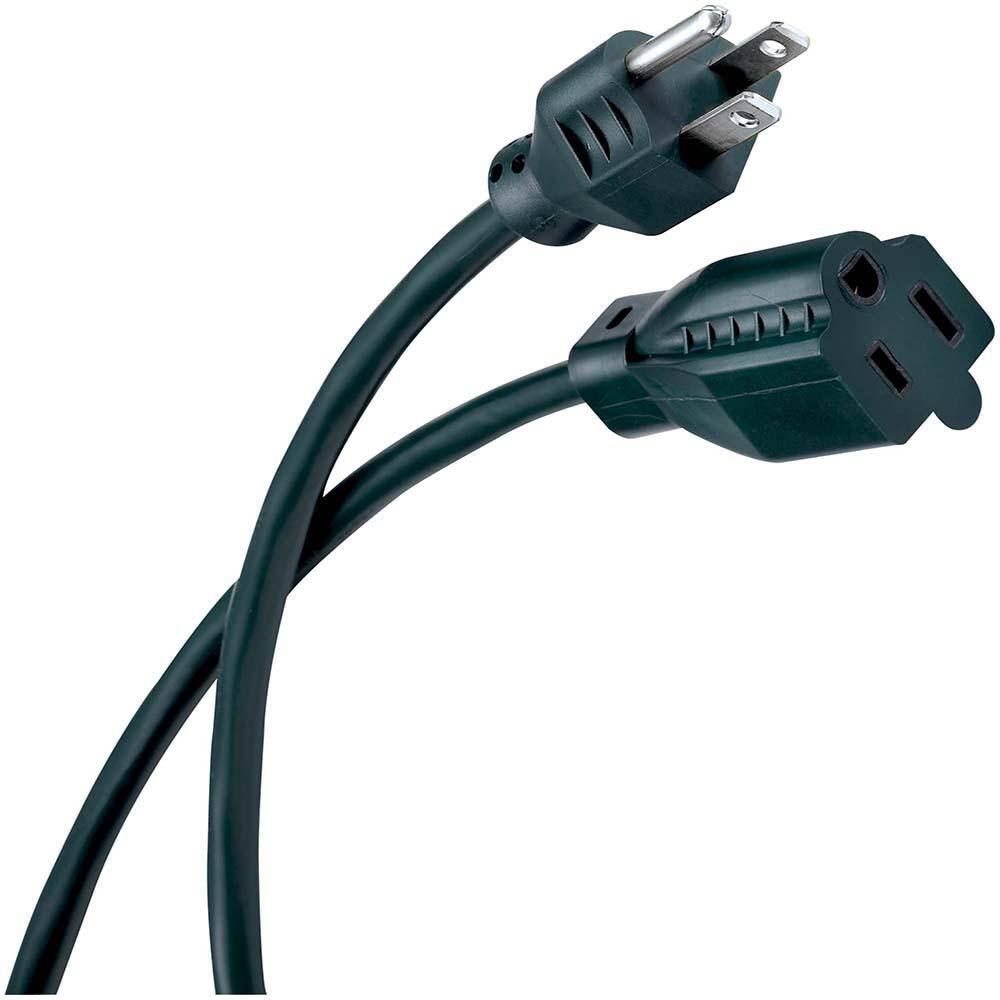 HDX 15 ft. 163 IndoorOutdoor Landscape Extension Cord Green SJTW16315GN