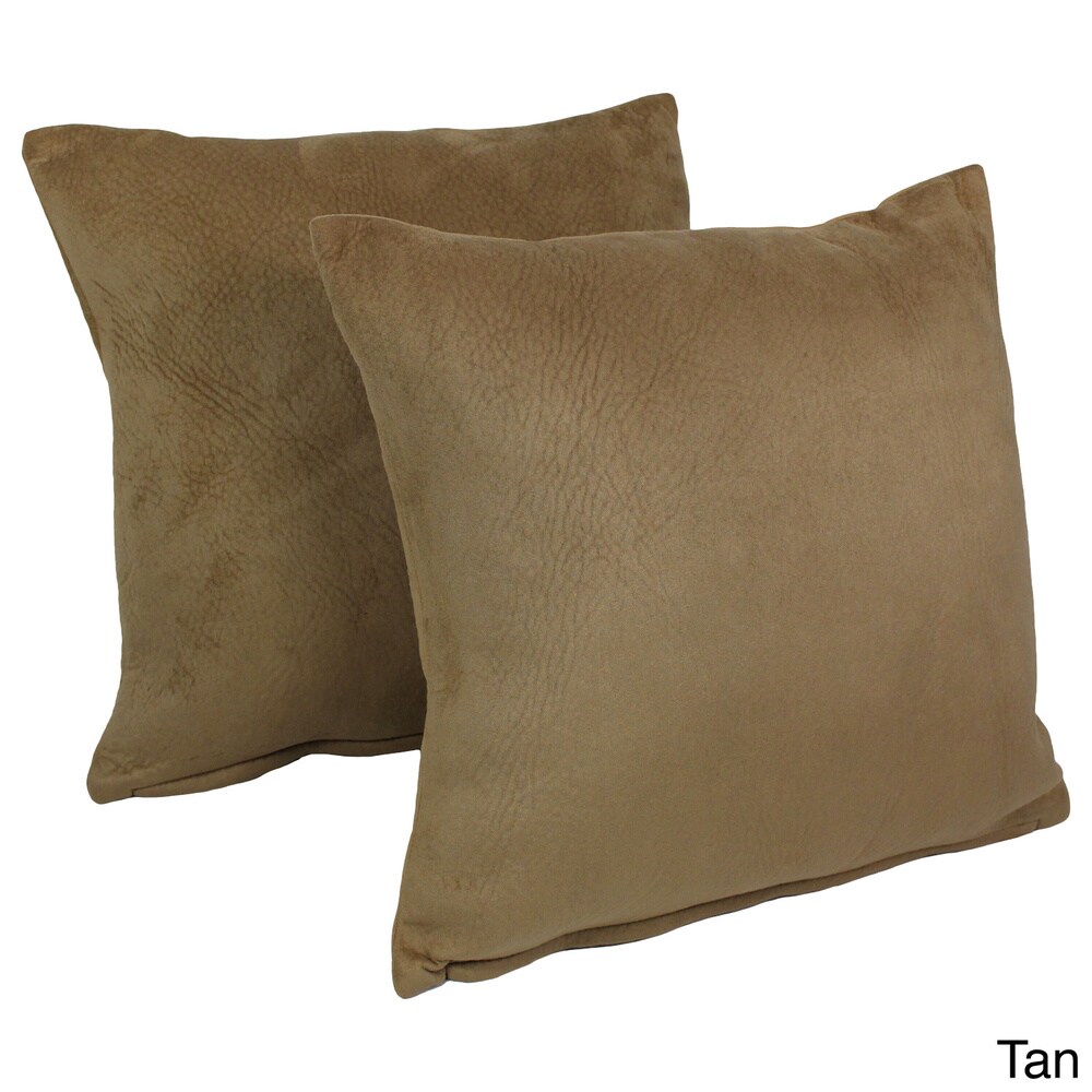 Blazing Needles Patterned Faux Suede Accent Pillows (Set of 2)