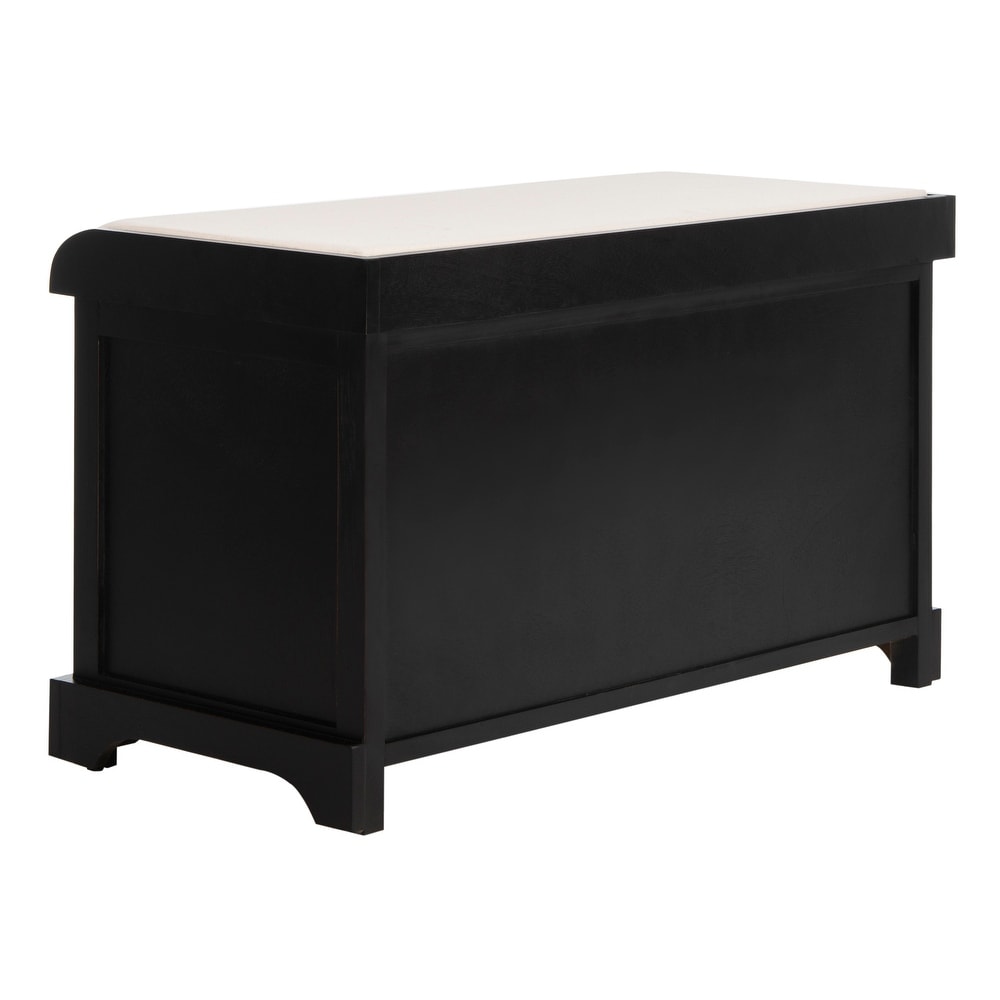 SAFAVIEH Freddy Wicker Black Storage Bench   33.5\