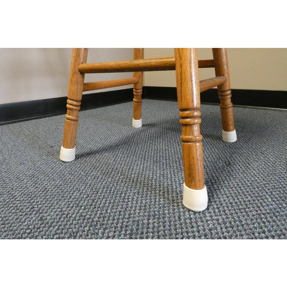 Everbilt 1-18 in. Off-White Rubber Leg Caps for Table Chair and Furniture Leg Floor Protection (4-Pack) 49122