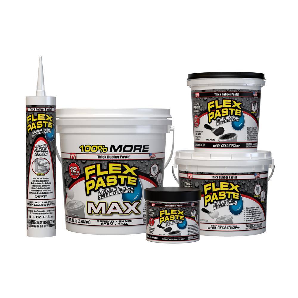 FLEX SEAL FAMILY OF PRODUCTS Flex Paste 3 lb. White All Purpose Strong Flexible Watertight Multipurpose Sealant (4-Pack) PFSWHTR32-CS