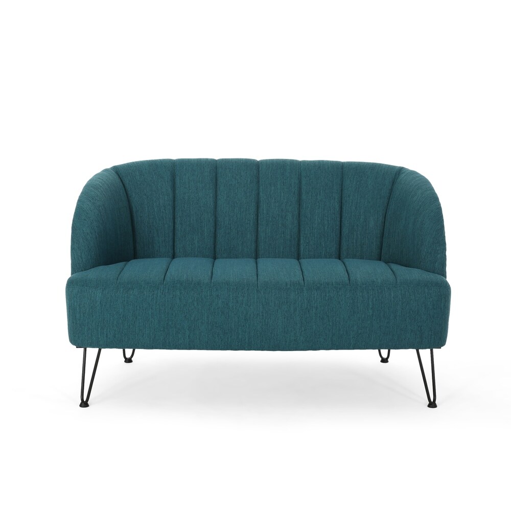 Lupine Modern Fabric Loveseat with Hairpin Legs by Christopher Knight Home