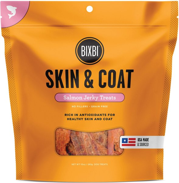 BIXBI Skin and Coat Salmon Jerky Dog Treats