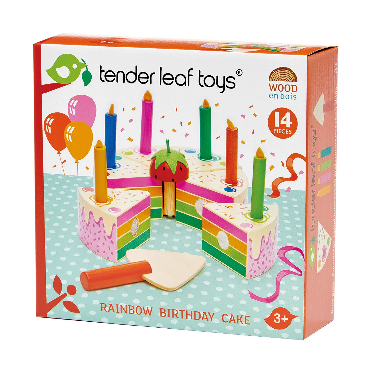 Rainbow Birthday Cake - Wooden Toy Set by Tender Leaf Toys