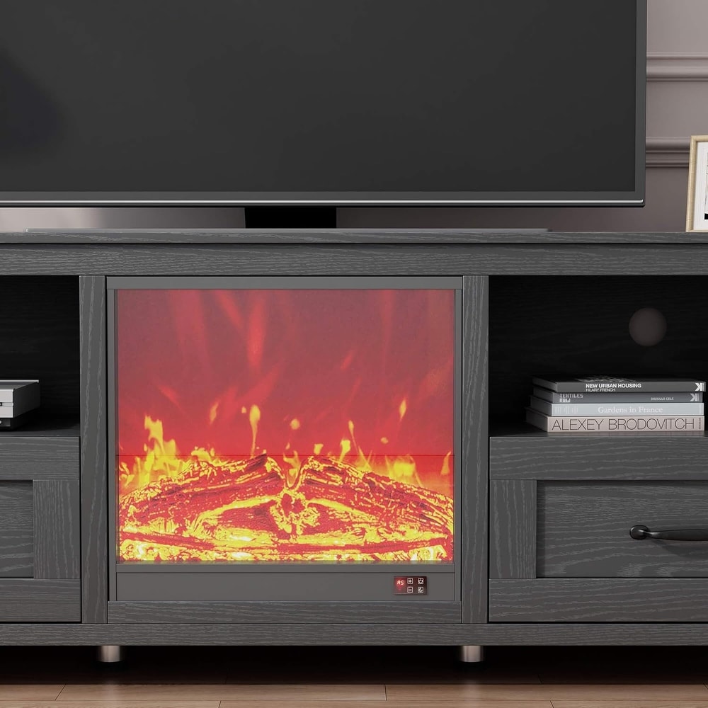 Built in Electric Fireplace with Remote Control for TV Stand