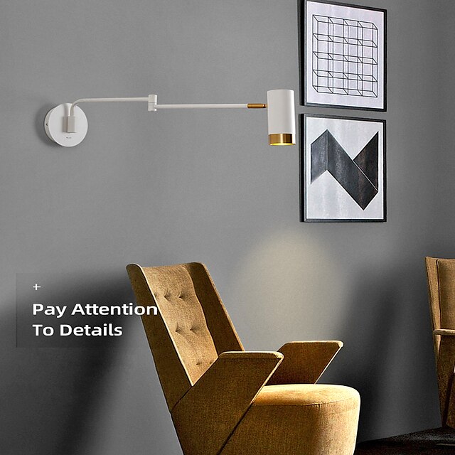 Indoor LED Swing Arm Lights Indoor Wall Lights Living Room Office Aluminium Alloy Wall Light IP44 AC 110V AC 220V 5 W