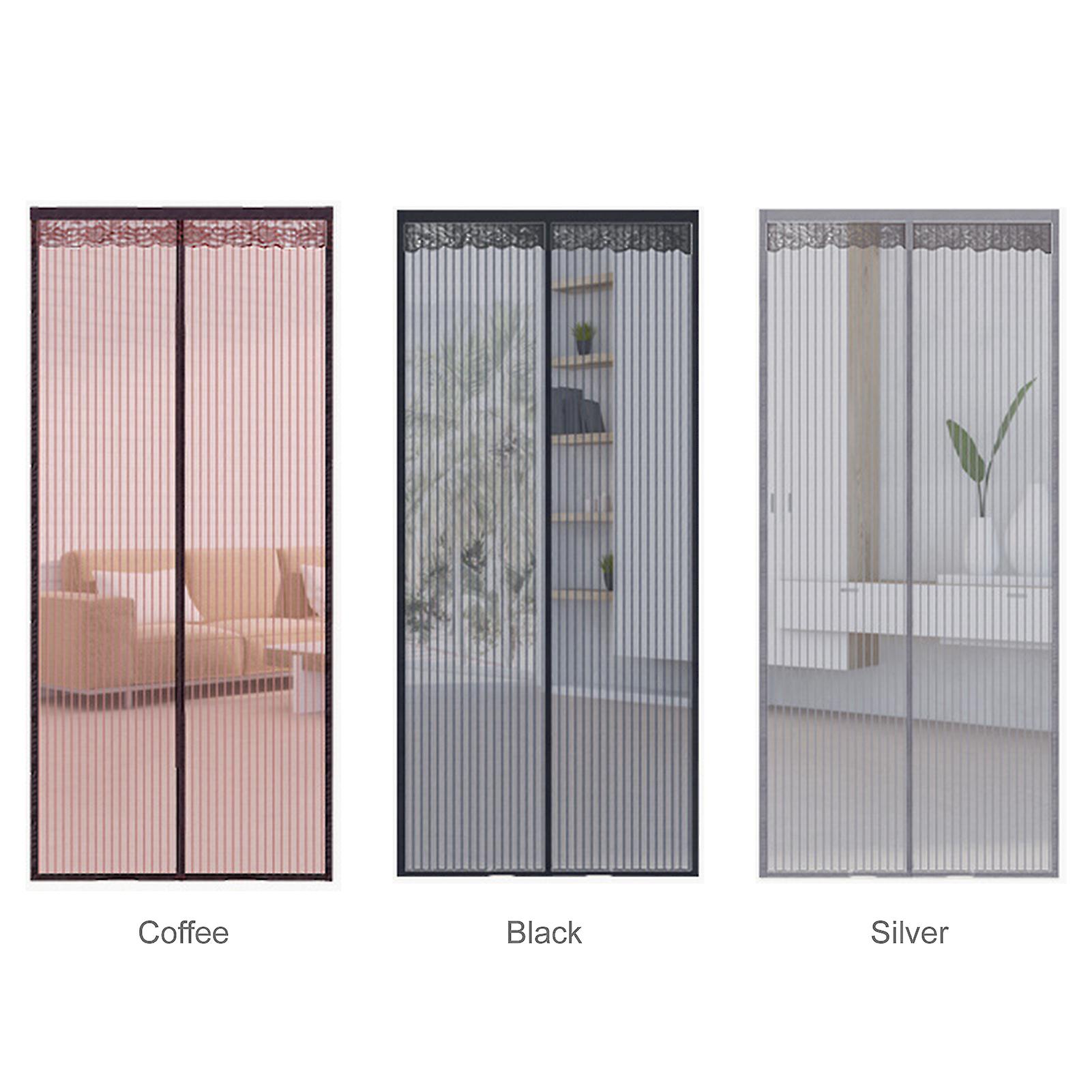 32 X 82 Inch Magnetic Door Screen Anti-mosquito Gauze Curtain  Summer Door Curtain Screen Punchless Mosquito Insect Net Translucent Vented Home Decora