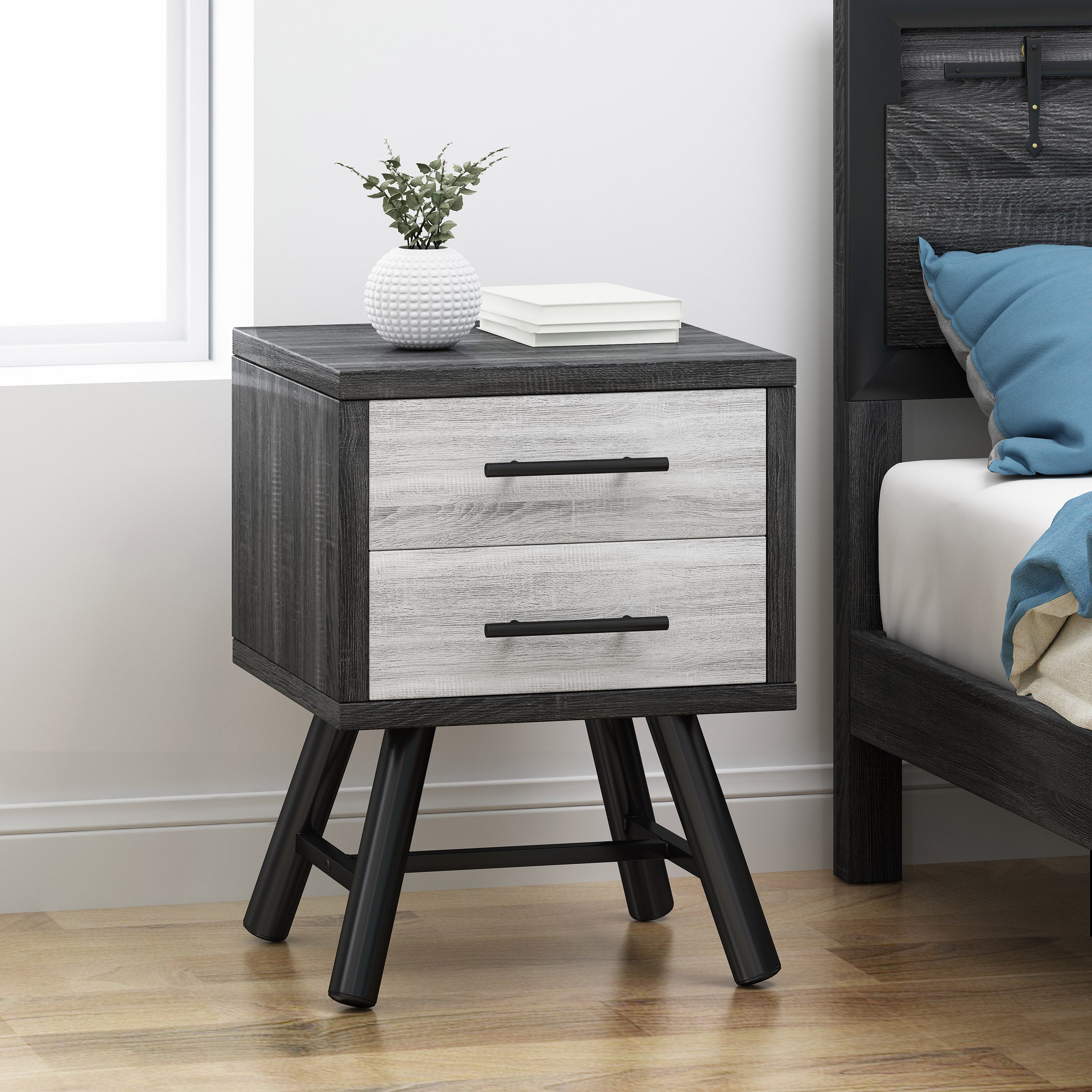 Amariana Mid-Century Modern Nightstand