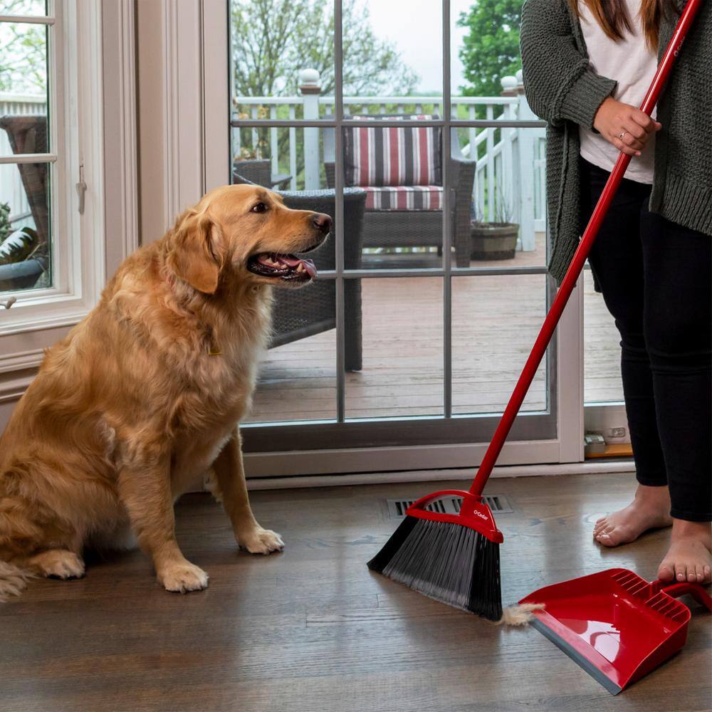 O-Cedar Pet Pro Angle Broom and Step-On Dust Pan PowerCorner 168020