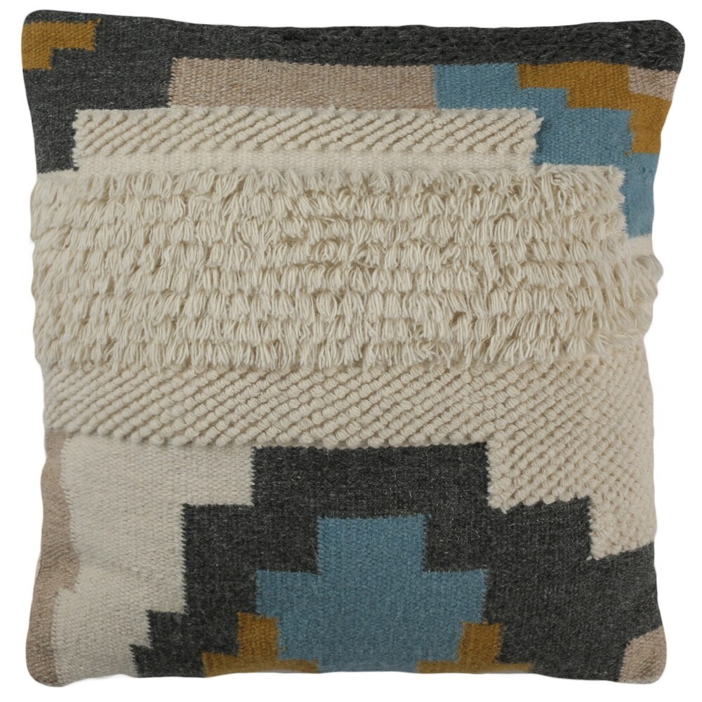 SAFAVIEH Binx Boho Tribal Textured Wool 20 inch Decorative Pillow