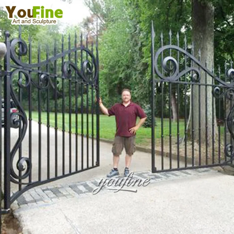 Luxury classic gate wrought iron door design for villa