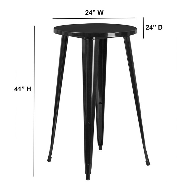 Round Metal Indoor outdoor Bar Height Table