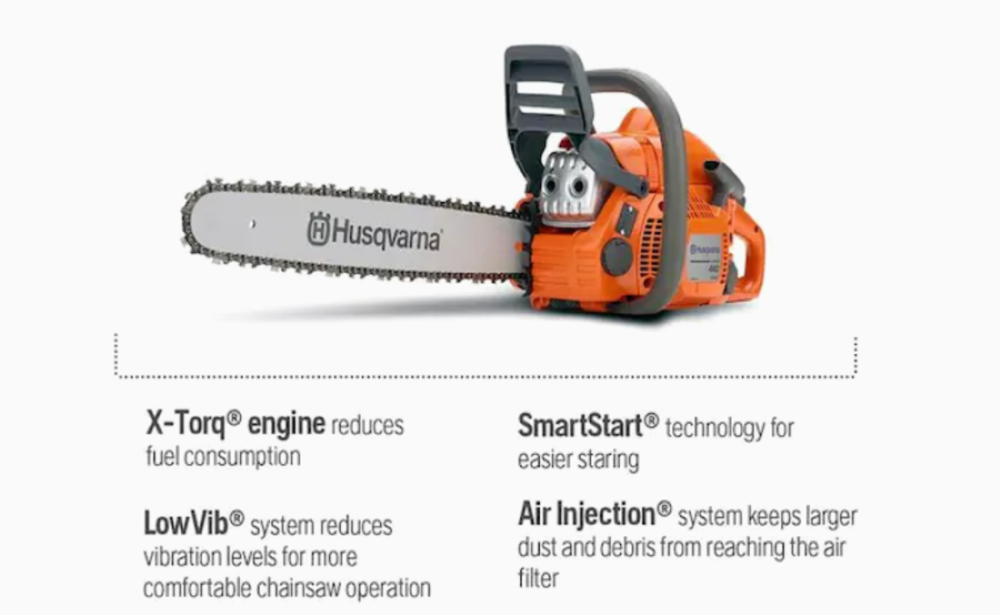 Husqvarna 440 Chainsaw 16 9000 RPM 40.9cc 2.4 HP ;