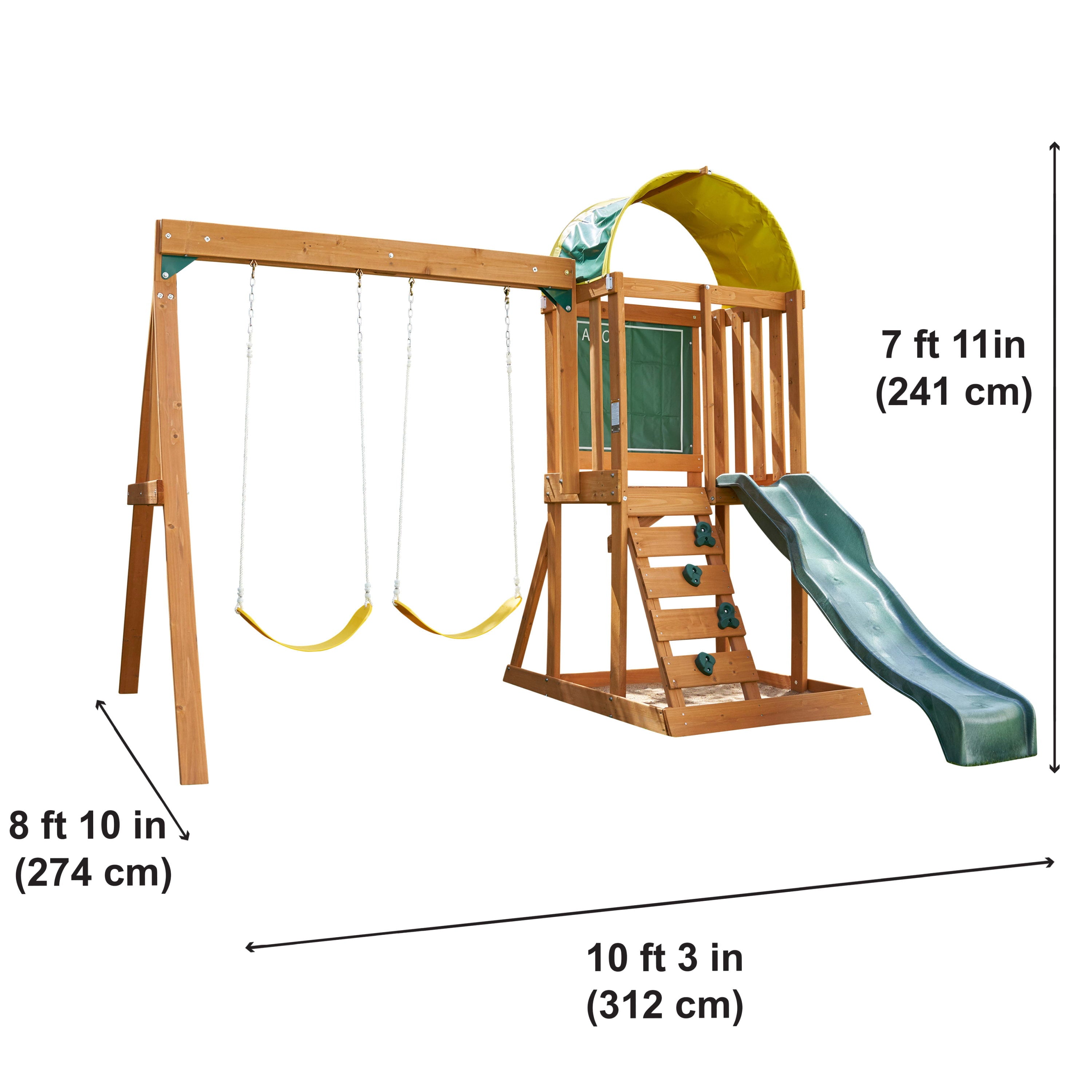 KidKraft Ainsley Fort Wooden Outdoor Playset/ Swing Set