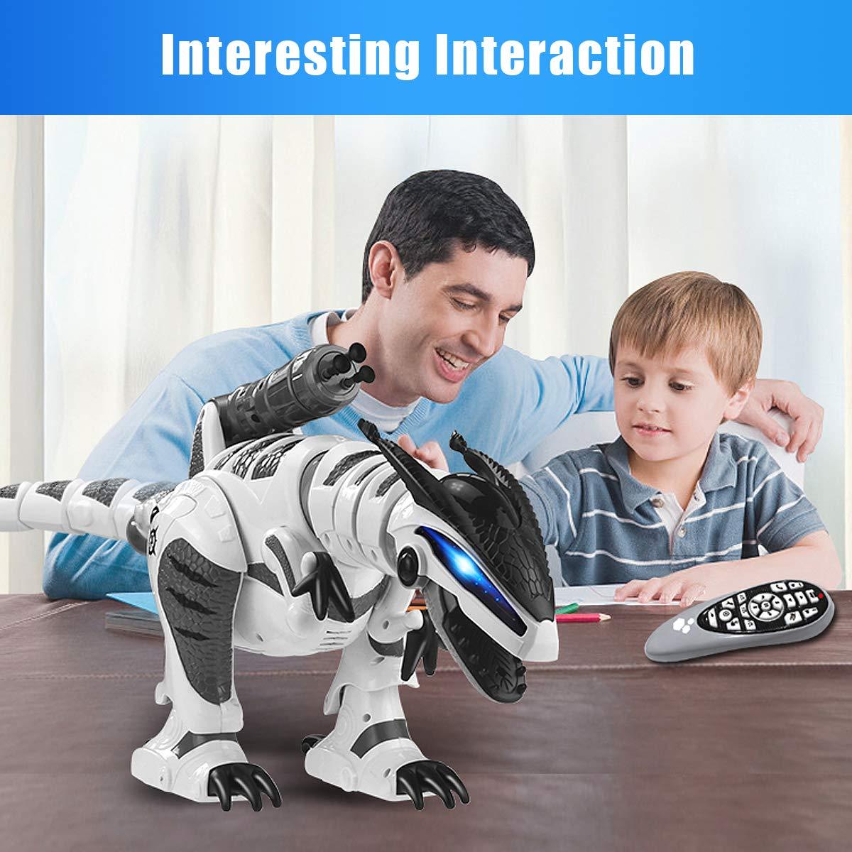 Fistone RC Robot Dinosaur Intelligent Interactive Smart Toy Electronic Remote Controller Robot Walking Dancing Singing with Fight Mode Toys for Kids Boys Girls Age 5 6 7 8 9 10 and Up Year