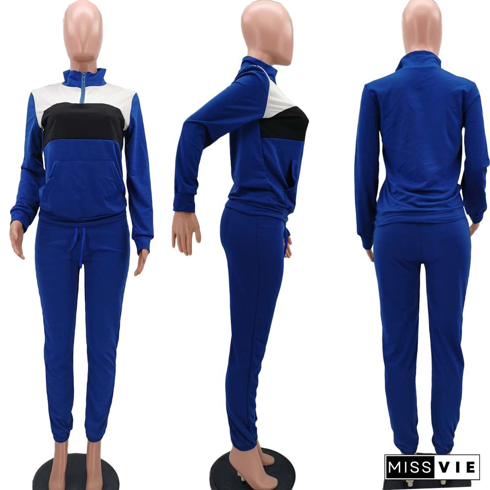 Winter Long Sleeve Pullover Sweatpant Casual Tracksuit 2Piece Outfit