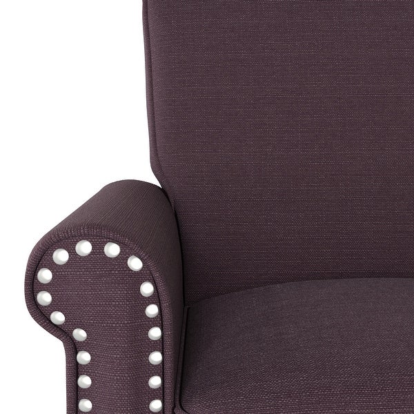 Copper Grove Herve Amethyst Purple Linen Arm Chair